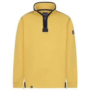 Lazy Jacks Mens Quarter Zip Sweatshirt / Lemon